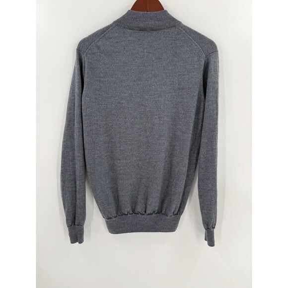 Peter Millar Charcoal Gray Merino Wool Blend 1/4 Zip Sweater Size SMALL EUC - Picture 8 of 13